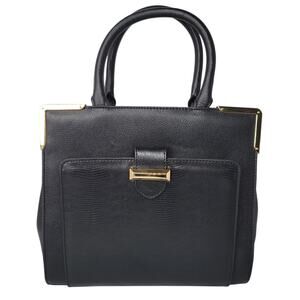 Snob Essentials treasure black croc Tote shoulder Purse bag